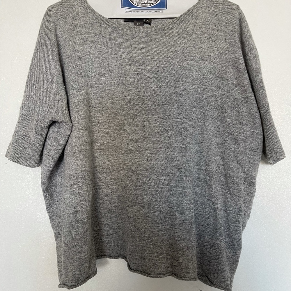 Wool structured crop sweater